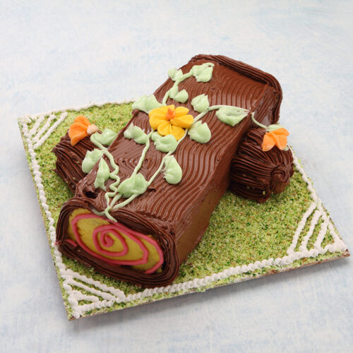 Log Shape Plum Cake